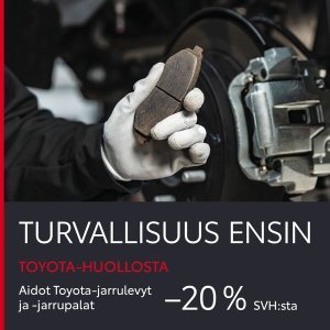 Aidot Toyota-jarrulevyt ja -jarrupalat tuovat lisää turvaa ajamiseen. Ne on suunniteltu juuri sinun Toyota-malliasi varten. Jarr...