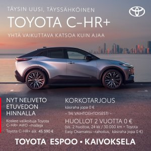 Maaliskuussa huippuedut uusiin täyssähköisiin C-HR+ ja bZ4X -malleihin kampanjaehdoin. Nyt saat nelivedon etuvedon hinna...