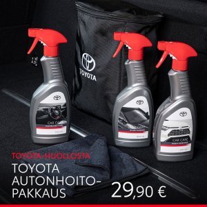 Ajankohtainen Toyota-autonhoitopakkaus varaosamyynnistämme nyt erikoishintaan 29,90 € (norm. 52,50 €) 

Kätevässä sa...