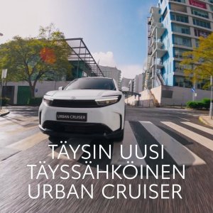 NO NYT! Uusi täyssähköinen Urban Cruiser on saapunut Toyota Kaivokselaan! Tule ihastumaan monipuoliseen muunneltavuuteen...