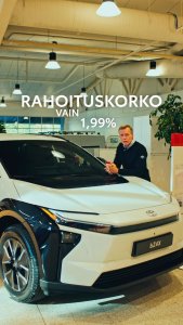 ⚡️ Toyota bZ4X nyt alkaen 36 390 € ja rahoituskorko vain 1,99 %! Tilava, täysin sähköinen SUV yhdistää mukavan ajettavuu...